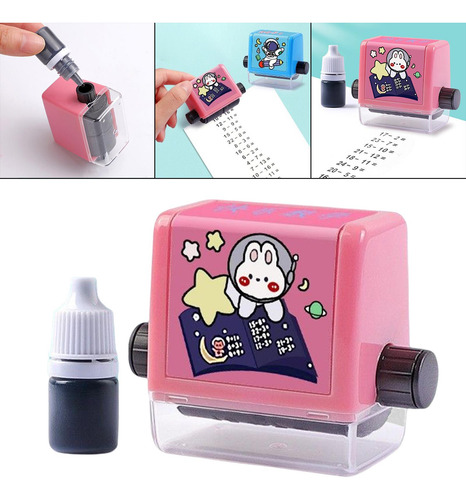 Número Rolling Stamp Práctica Herramienta Adición Resta