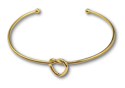Bracelete Coração Feminino Banhado A Ouro 18k Com Garantia
