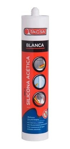 Cartucho Silicona Acética Transparente Sellador 280ml