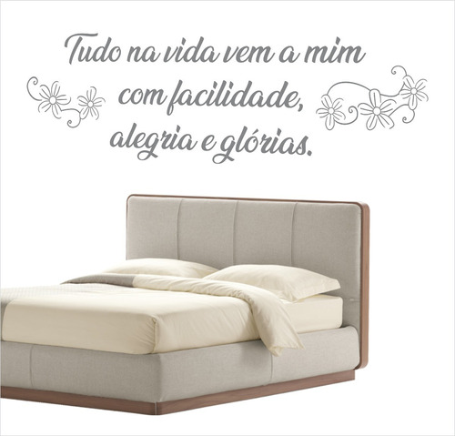 Adesivo Parede Cabeceira Cama Box Casal Frase Linda