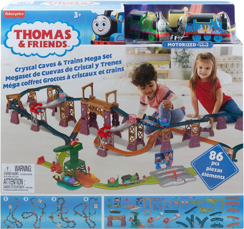 Pista De Juguete Thomas & Friends Cuevas De Cristal Y Trenes