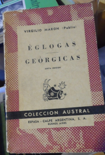 Libro Églogas Geórgicas Virgilio Maron Col Austral