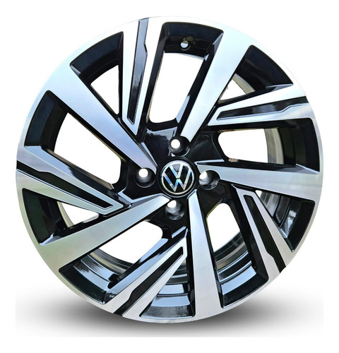 Rodas Vw Gol Voyage Up Aro 15 4x100 (jogo) + Bicos Cor Preto Com Diamantado