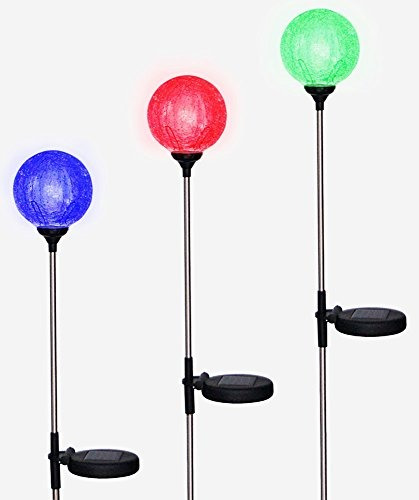 Luces De Estaca Solaration 1003s Rgb Festiva Crackle Glass G