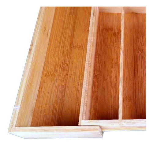 Imagen 6 de 10 de Porta Cubiertos Cubertero Organizador Extensible Bambu Cajon