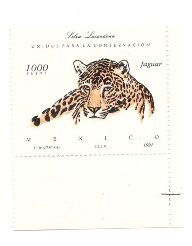 México Jaguar Selva Lacandona 1991 Mnh