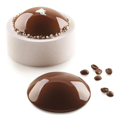 Molde Silicona Chocolate Cupole 55 Silikomart® Color Marrón