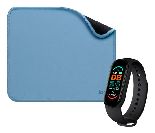 Mouse Pad Studio Series 23x20cm Blue Logitech + Smartwatch