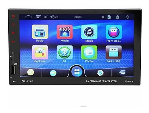 Eaglerich 2 Din Car Radio 7  Pantalla Táctil Car Mp5 Mp4 Blu