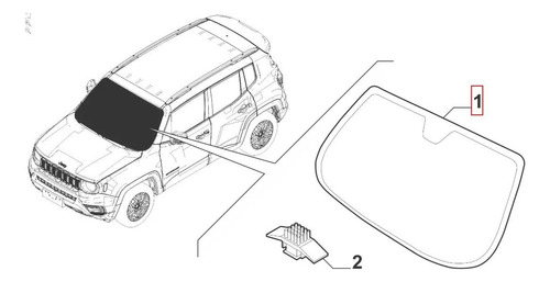Vidro Parabrisa Renegade 22/23 Sensor Chuva Mopar 52190276