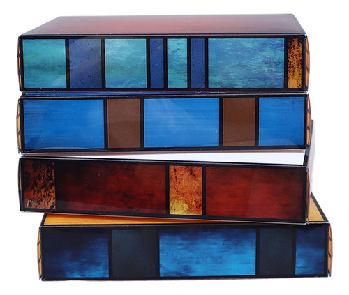 Stacked Books Acrylic Colorful Book Reading Handmade