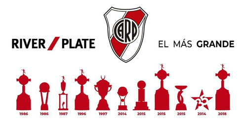 Vinilo Decorativo River Plate Copas