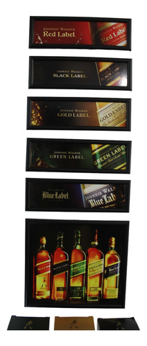 Quadros Decorativos Whisky Johnnie Walker (5+1)