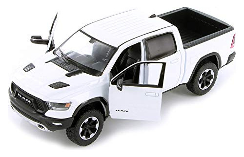 2019 Ram 1500 Rebel Crew Cab Pickup Truck Blanco 1/24 Diecas