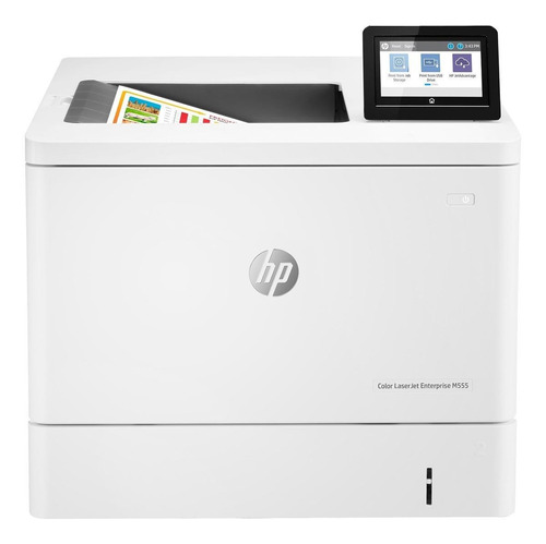 Impresora a color simple función HP LaserJet Enterprise M555dn con wifi blanca 200V - 240V