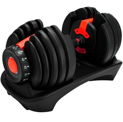 Mancuerna Ajustable Premium De 5 A 52.5 Lb Gym / Gimnasio Color Negro
