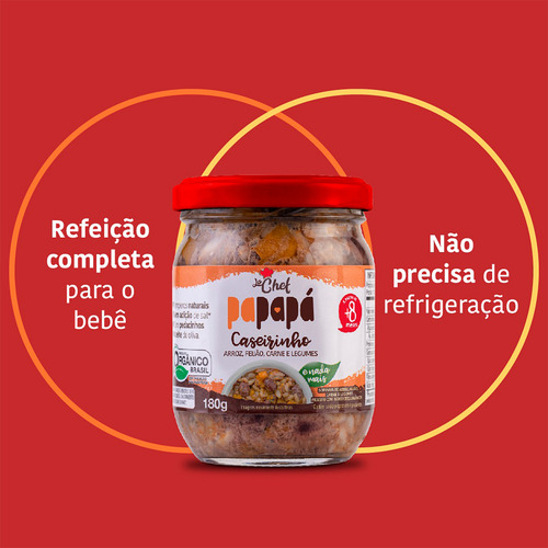 Kit 3 Sopinhas Bebê Papapá Comida Infantil Caseirinho 180g