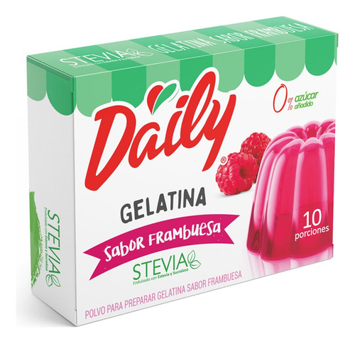 Gelatina En Polvo Sabor Frambuesa 22,50g Daily 