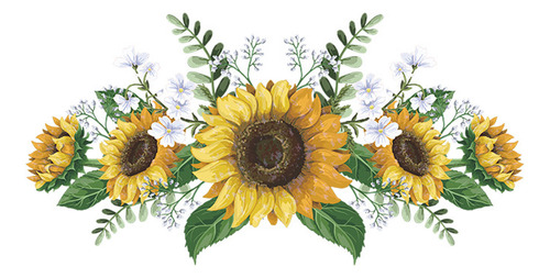 Pegatinas De Pared O Painting Con Girasoles Para Dormitorio