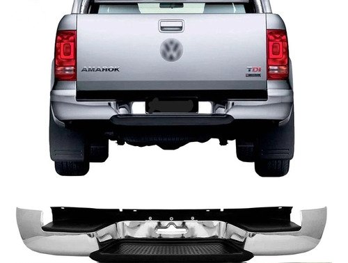 Para-choque Traseiro Cromado Com Furo Sensor Amarok