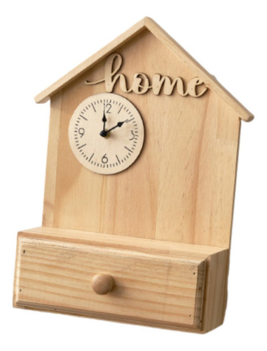 Reloj De Pared Decorativo Con Cajón, Silencioso, Sin Caqui