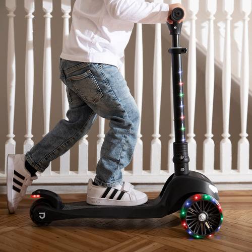 Jetson Jupiter Kick Scooter Para Niños, Con Iluminación L. Color Negro