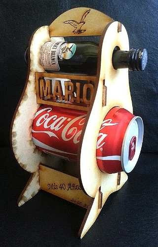 Imagen 3 de 5 de 45 Caja Porta Fernet Y Coca Cola Souvenirs Fibrofacil