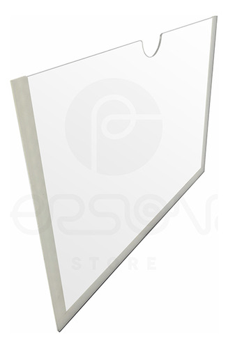 Porta Folha A2 De Parede Horizontal Com Borda De Dupla Face Transparente