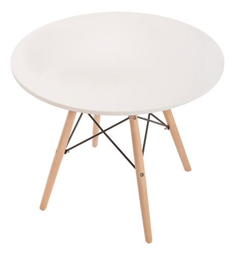 Set Mesa Circular Infantil Y Silla Eames Con Descansabrazos Rosa