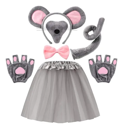 6 Pieces Mouse Costume Accessory Set Mice Headband Mous...