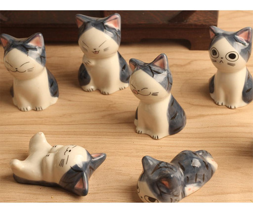 5 Estatua De Escultura De Gato Lindo De 4.5x6.8cm B