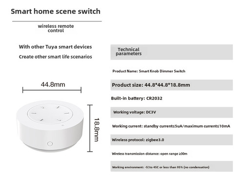 Sensor De Temperatura Y Humedad Zigbee (sin Pantalla) - Inte