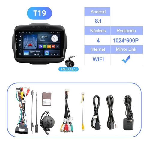 Estéreo Cámara Para Jeep Renegade 2014-2022 Gps Wifi Fm