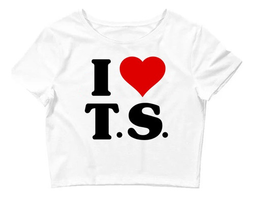 Baby Tee Top Elastizado I Love Taylor Swift 