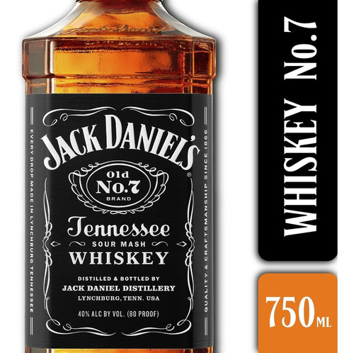 Whisky Jack Daniels Nro 7 Botella 750ml.-