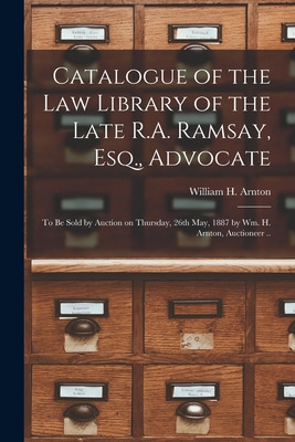 Libro Catalogue Of The Law Library Of The Late R.a. Ramsa...
