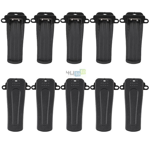 10 X Cinturón Negro Clip Para Radio Walkie Talkie Retevis H7