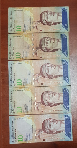 5 Billetes Con Números Seguidos. Q61311116-r00111555