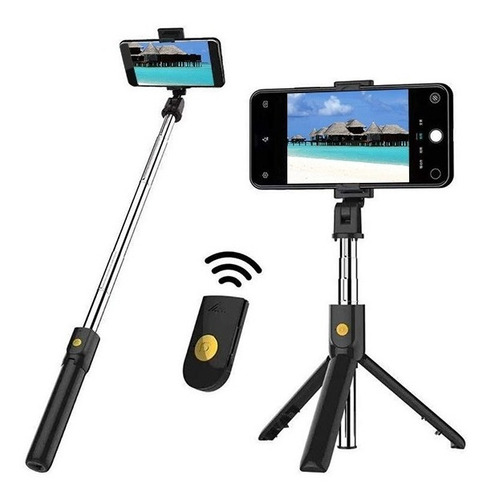 Imagen 4 de 5 de Selfie Stick Inalámbrico + Control Remoto, Trípode Y Selfie