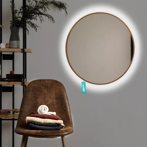 Espejo Luz Led 60 Cm Diam Redondo Para Baño Accesorios Caba