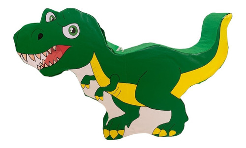 Piñata Dinosaurio Trex Jurassic Verde Cumpleaños Artesanal