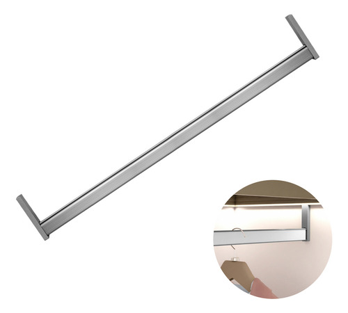 Cabideiro Led Sensor Movimento 850a1200mm Alumínio 3000k