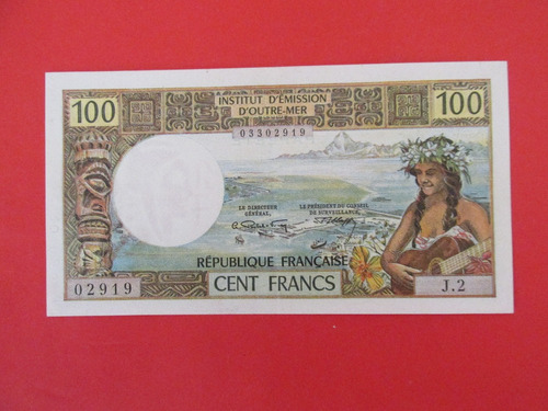 Billete Tahiti 100 Francos Polinesia Francesa Unc Muy Escaso