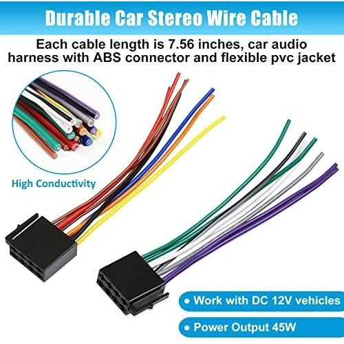 Adaptador De Cableado Estéreo Universal Iso Para Radio De Co