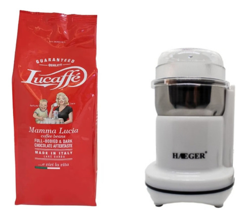 Grano Entero Lucaffe Mamma Lucia 1kg + Molinillo