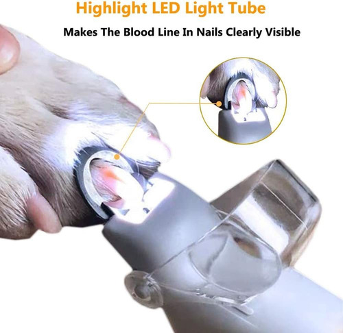 Imagen 3 de 7 de Corta Uñas Iluminado Para Mascotas Con Luz Led Y Zoom