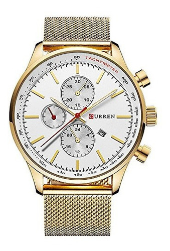 Curren Relojes Hombres Reloj De Pulsera De Cuarzo De Acero I