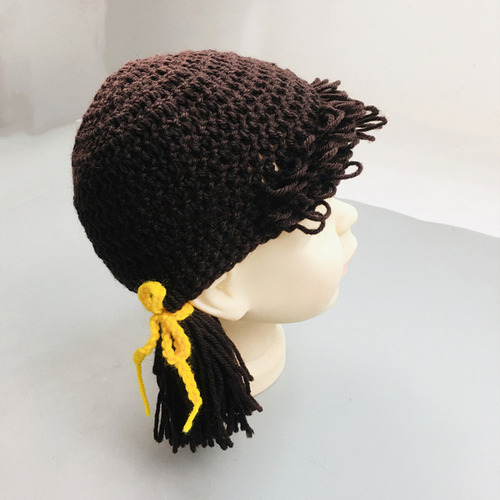 Gorro Tejido A Ganchillo Para Bebés Y Bebés, Trenzado B