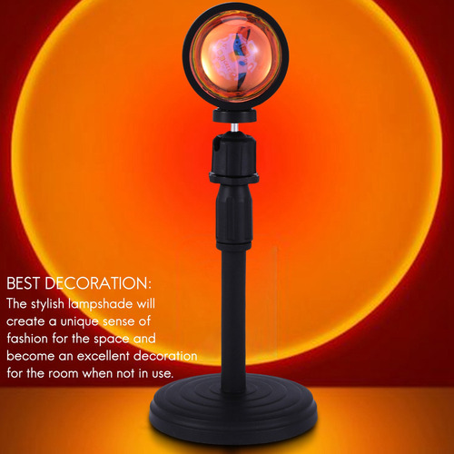 Lámpara Led Sunset Projection Atmosphere 4 En 1, Luz Nocturn