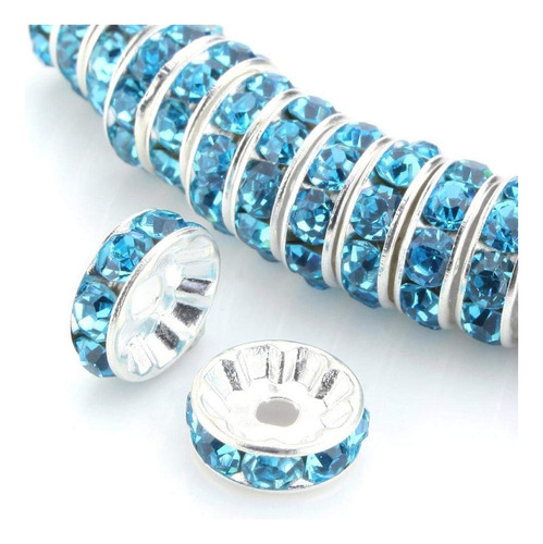 Allb 100pcs Rondelle Spacer Beads 6 Mm De Plateado Checo Che
